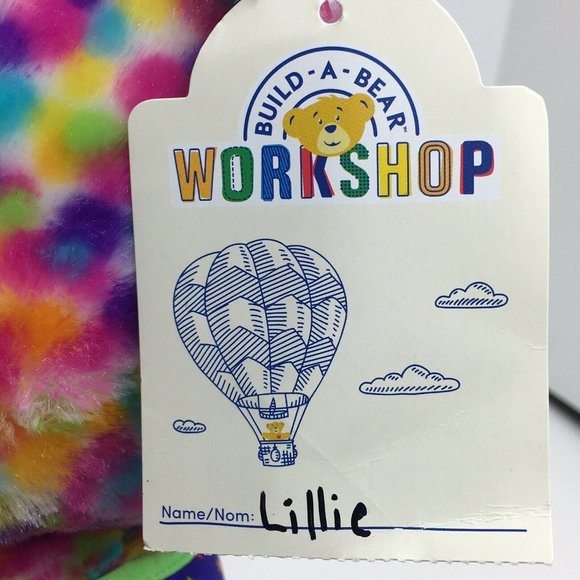 Build A Bear Plush Kitty Cat 16" Rainbow Confetti Leopard Neon 80's Outfit BAB - Picture 8 of 12